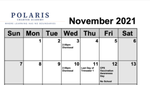 November 2021 Parent Calendar