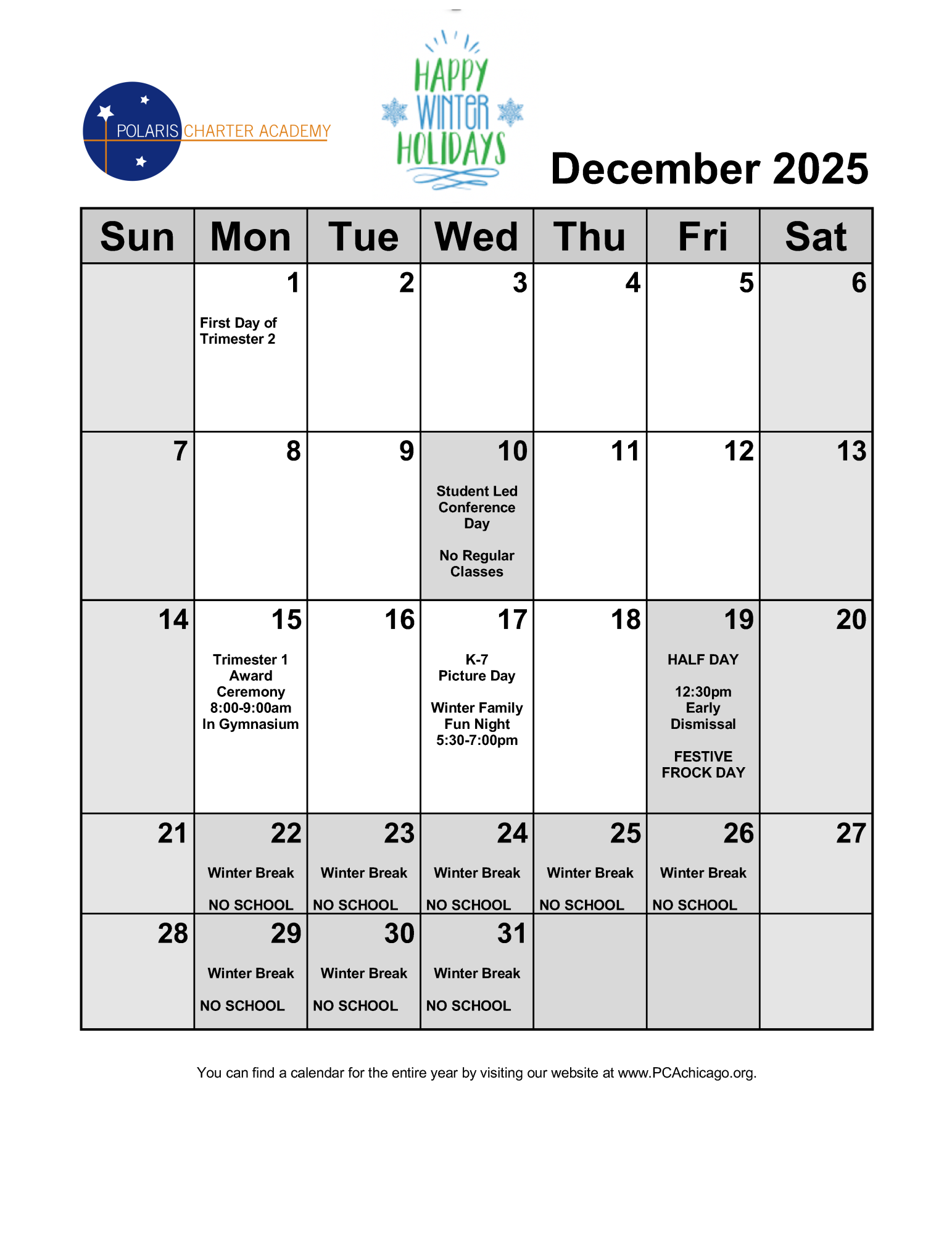 December 2025 Calendar December 2025 Calendar